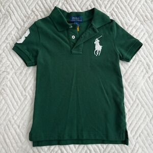 Polo Ralph Lauren Boys Big Pony Polo Shirt Green Size 4 Short Sleeve